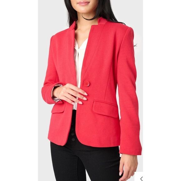 Gibson Jacket Women Medium One Button Vent Coat Neon Berry Cruise + - Picture 1 of 10